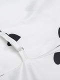 White 1950s Heart Pattern Strap Nightgowns