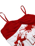 Red&White 1950s Halloween Blood Dress
