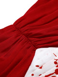Red&White 1950s Halloween Blood Dress