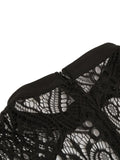 Black Halloween Lace Embroidered Patchwork Dress