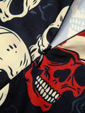 Red 1960s Halloween Skull Strap Dress