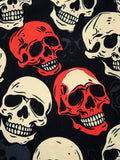 Red 1960s Halloween Skull Strap Dress