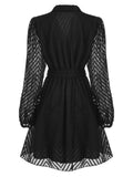 Retro Solid 1950s Chiffon Mesh Dress