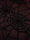 Deep Red 1960s Halloween Spider Web Dress