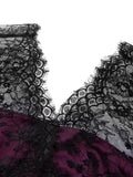 [Pre-Sale] Dark Purple 1950s Lace Patchwork V-Neck Dress