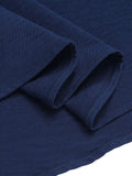 [Pre-Sale] Dark Blue 1930s Square Neck Button Puff Dress