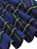 1950s Halter Plaids Bow Decor Patchwork Dress