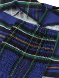 1950s Halter Plaids Bow Decor Patchwork Dress