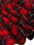 1950s Halter Plaids Bow Decor Patchwork Dress
