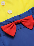 [Pre-Sale] Yellow & Blue 1960s Bow Strap Pencil Dress