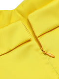 [Pre-Sale] Yellow & Blue 1960s Bow Strap Pencil Dress