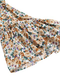 1960s Floral Flared Long Sleeve Dress With Belt
