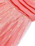 [Pre-Sale] Coral Pink 1950s V-Neck Sequin Dress