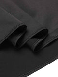 [Pre-Sale] Black 1950s Solid Elastic Waist Pleated Skirt