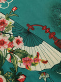 [Pre-Sale] Dark Green 1940s Chinese Style Floral Belt Dress