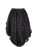 Retro Mesh Ruffles Hem High Low Skirt