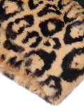 [Pre-Sale] Black 1960s Leopard Plush V-Neck Pencil Dress