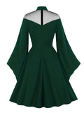 1950s Halloween Flare Sleeve Swing Dress