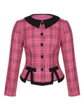 [Pre-Sale] 2PCS 1950s Plaids Woven Coat & Solid Skirt