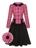 [Pre-Sale] 2PCS 1950s Plaids Woven Coat & Solid Skirt