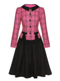 [Pre-Sale] 2PCS 1950s Plaids Woven Coat & Solid Skirt