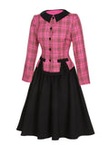 [Pre-Sale] 2PCS 1950s Plaids Woven Coat & Solid Skirt