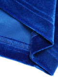 [Pre-Sale] Dark Blue 1960s V-Neck Pleated Velvet Dress