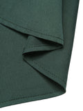 [Pre-Sale] Green 1950s Solid Bow Square Collar Dress