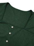 [Pre-Sale] Green&Red 1950s Christmas Plaids Long Sleeve Dress