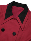 [Pre-Sale] Red 1950s Lapel Double Breasted Coat