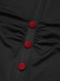 [Pre-Sale] Black&Red 1950s Christmas Snowflake Mesh Dress