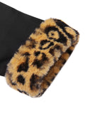 [Pre-Sale] Black 1960s Raw Hem Leopard Asymmetric Wrap Dress