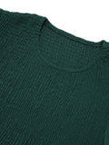 Green 1940s Top Elastic Regular Sleeve Dress