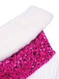 [Pre-Sale] Pink 1960s Christmas Candy Cane Off-Shoulder Dress