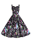 1950s Halloween Cyberpunk Style Strap Dress