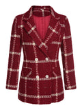 Red 1950s Christmas Scottish Plaid Jacket