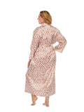 [Plus Size] 1930s Leopard Wrap Lace-Up Pajama Robe