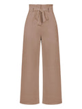 1950s Solid Hight Waist Wideleg Pants