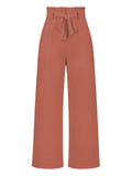 1950s Solid Hight Waist Wideleg Pants