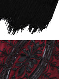 1920s Sequined Fringed Sleeveless Dress