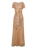 1920s Sequins Beading Mesh Formal Dress