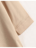 [Plus Size] Beige 1940s Lapel Cardigan Long Sleeve Trench Coat
