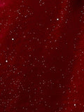 [Plus Size] Wine Red 1950s V-Neck Glitter Velvet Dress