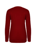 Red 1940s Christmas Reindeer Knit Sweater
