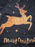 Black & Red 1940s Christmas Plaids Elk Hoodie