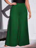 [Plus Size] 1930s Solid Wide Leg Shift Pants
