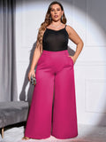 [Plus Size] 1930s Solid Wide Leg Shift Pants