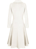 1930s Solid Lapel Long Sleeve Coat