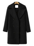 1940s Lapel Solid Woolen Coat