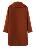 1940s Lapel Solid Woolen Coat